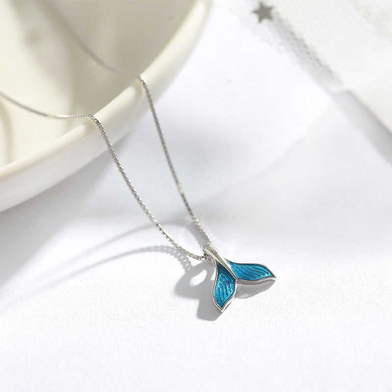 Blue Mermaid Tail Necklace