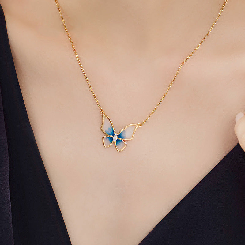 Roskva Dancing Butterfly Necklace