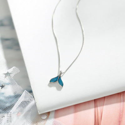 Blue Mermaid Tail Necklace