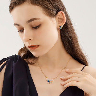 Roskva Dancing Butterfly Necklace