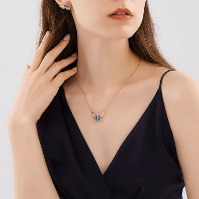 Roskva Dancing Butterfly Necklace